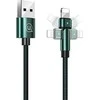 USAMS Kabelis pintas sukamasis U60 2A Lightning žalios spalvos 1m SJ476USB02 (US-SJ476)