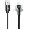 USAMS Kabelis pintas U60 2A Lightning juodos spalvos 1m SJ476USB01 (US-SJ476)