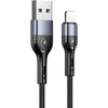 USAMS Kabelis pintas U55 2A lightningjuodos spalvos 1m SJ448USB01 (US-SJ448)