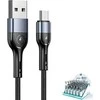USAMS pintas kabelis U55 2A micro USB 1 vnt. rinkiniui U55 juodos spalvos 1m SJ450ZJ01 (US-SJ450) SJ450USB