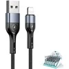 Kabelis 2A 1m USB - Lightning Usams U55 SJ448ZJ01 (US-SJ448) SJ448USBSG01 juodos spalvos