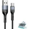 USAMS pintas kabelis U55 2A USB-C 1szt. for set U55 Juodos spalvos 1m SJ449ZJ01 (US-SJ449)