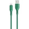 USAMS Kabelis U68 lightning 2A Fast Charge 1m žalios spalvos SJ500USB04 (US-SJ500)