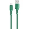 USAMS kabelis U68 microUSB 2A Fast Charge1m žalios spalvos SJ502USB04 (US-SJ502)
