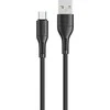 USAMS kabelis U68 microUSB 2A Fast Charge1m juodos spalvos SJ502USB01 (US-SJ502)