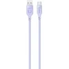 USAMS kabelis USB-C 6A 1.2m Port Ekranas Fast Charging Lithe Series violetinės spalvos SJ568USB03 (US-SJ568)