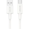 USAMS U90 kabelis 3A USB-A į USB-C baltos spalvos