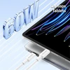 USAMS U90 kabelis 60W USB-C į USB-C baltos spalvos