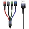 USAMS Kabelis pintas U26 4in1 3m 2AFast Charge (2xlightning/microUSB/USB-C) SJ413USB01 (US-SJ413)