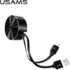 USAMS Kabelis zwijany U-Bin Lightning 1m.2A juoda/juodas IPUSBZH01 (US-SJ150)