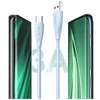 Kabelis USAMS Žalias Series SJ714 18W 3A USB-A į USB-C 1m baltos spalvos
