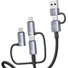 USAMS Kabelis 6in1 greitas įkrovimas 240W 2m duomenų kabelis su skaitmeniniu ekranu, aliuminio lydinys, Sufeng Series (SJ7