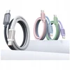 Kabelis USAMS Bicolor Series SJ756 PD 60W USB-C/USB-C 1.2m žalios spalvos ir violetinės spalvos