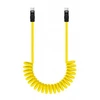 USB-C Kabelis - Newell USB-C 100W 2m Silikoninė Spiralė Geltona-Juoda