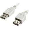 VALUE USB 2.0 kabelis, A - A, V/F 3 m, 3 m, USB A, USB A, Kištukas/Lietuvis, 0,48 Gbit/s, Baltas