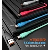 Cable USB A to Typ C VEGER 2,4A V104 1,2 m juodas