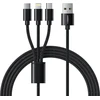 Laidas 3in1 USB A į Lightning / C tipo / Micro USB VEGER 2,4A 18W V303 1,2 m juodas