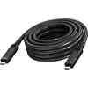 Kabelis USB Vision 15 m USB C aktywny optyczny DP 1.4 16,2 Gb/s USB 2.0 480 Mb/s DP 2.1 40 Gb/s USB 3.2 10 Gb/s PD 60 W wzmocniony Kevlarem (TC 15MUSBC/BL)