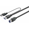 Kabelis USB VivoLink USB-A - USB-B 10 m Juodas (PROUSB3AB10C-DUAL)