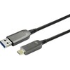 Kabelis USB VivoLink USB-C - USB-A 15 m Juodas (PROUSBCAMMOP15)