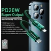 WEKOME WDC-181 Vanguard Series - USB-C to Lightning Super Fast Charging PD 20W connection cable 1m žalios spalvos