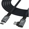 Wozinsky WPS3-UY41S USB-C USB4 40Gb/s 240W 1m 4K kampinis kabelis - Juodas
