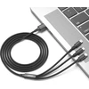 XO 3in1 kabelis USB-C / Lightning / Micro 2.4A, 1.2m (juodas)