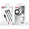 XO 3in1 kabelis USB-C / Lightning / Micro 2.4A, 1.2m (juodas)