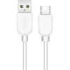 USB kabelis XO USB-A - microUSB 1 m Baltas (GSM095450)