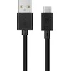 Xqisit kabelis įkrovimui ir duomenims USB-A - USB-C 3.0m juodos spalvos 31298