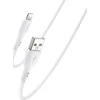 YESIDO SILICONE CABLE CA119 12W USB/LIGHTNING 1M 2,4A Baltas