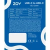 Kabelis USB ZOY USB-C - USB-C 2 m Juodai-sidabrinė (ZCCC2)