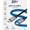 Kabelis USB ZOY USB-C - USB-C 2 m Juodai-sidabrinė (ZCCC2)