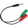 Kabelis Vega Jack 3.5mm - Jack 3.5mm x2 0.2m juoda
