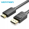 Vention DisplayPort į HDMI kabelis 3 m ventiliacijos HADBI (juodas)