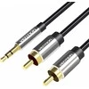 Vention 2xRCA kabelio (Cinch) lizdas iki 3.5 mm ventiliacijos BCFBD 0.5 m (juodas)