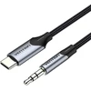 Vention TRRS 3.5 mm vyriškas iki 3.5 mm moteriškas garso ilgiklis 1 m ventiliacija BGKHF juoda