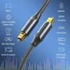 Vention optical audio cable, braided, 10 m, Juodas