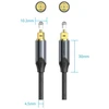 Vention optical audio cable, braided, 10 m, Juodas
