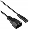 IEC C7/IEC C14 maitinimo laido prailgintuvas - 1.5 m juodas - Akyga AK-PC-15A