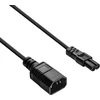 IEC C7/IEC C14 maitinimo laido prailgintuvas - 1.5 m juodas - Akyga AK-PC-15A