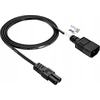 IEC C7/IEC C14 maitinimo laido prailgintuvas - 1.5 m juodas - Akyga AK-PC-15A