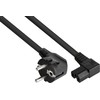 Maitinimo kabelis Alcasa Kabelmeister Kabelis / Adapteris Juodas 0,5 m Maitinimo kištukas tipas E+F IEC C15