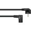 Maitinimo kabelis Alcasa Kabelmeister Kabelis / Adapteris Juodas 0,5 m Maitinimo kištukas tipas E+F IEC C15