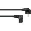 Alcasa Kabelmeister SK0151-S010 maitinimo kabelis Juodas maitinimo kabelis 1 m Maitinimo kištukas E+F IEC C15