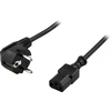Kabelis DELTACO CEE 7/7 to straight IEC 60320 C13, max 250V / 10A, 0.5m, juodas / DEL-109-50