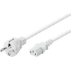 Goobay F tipas, CEE 7/7 - C13 maitinimo laidas, 2 m, baltas