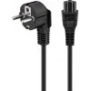Goobay maitinimo kabelis Maitinimo kabelis (įžeminimo kontaktas) kampuotas, 3 m, juoda - Kabelio ilgis 3 m