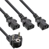 Maitinimo kabelis InLine 20er B-Pack ® Kabelis Y-netto, 1x apsauginis kontaktas / 3x šalti prietaisai, 1m