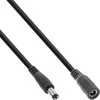 Maitinimo kabelis InLine ® Nuolatinės srovės išplėtimo kabelis, nuolatinės srovės kištukas vyras / moteris 5.5x2.5mm, AWG 18, juoda, 2m
